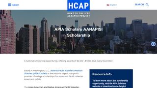 
                            7. APIA Scholars AANAPISI Scholarship | The Hunter College ...