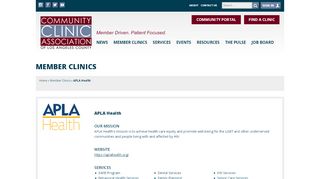 
                            3. APLA Health - Community Clinic Association of Los Angeles County