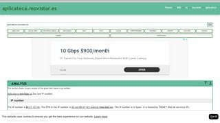
                            9. Aplicateca.movistar.es has one IP number. The IP …