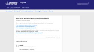 
                            5. Aplicativo Ambiente Virtual de Aprendizagem | Integra UP