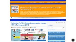 
                            1. Aplikasi e-PUPNS Badan Kepegawaian Negara (BKN) Terintegrasi ...