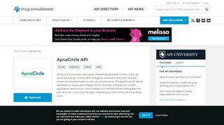 
                            7. ApnaCircle API | ProgrammableWeb