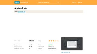 
                            10. Apobank.de: Deutsche Apotheker- und Ärztebank - apoBank