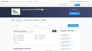 
                            7. Apollo Medskills Reviews by Employees | AmbitionBox ...