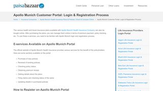 
                            9. Apollo Munich Customer Portal: Login & Registration Process