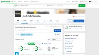 
                            9. Apollo Retail Specialists Reviews | Glassdoor