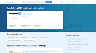 
                            9. Apollotyres IBM Login at top.accessify.com