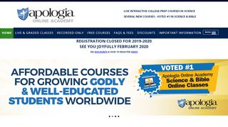 
                            3. Apologia Online Academy - Online Classes Live