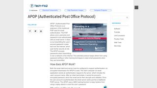 
                            6. APOP (Authenticated Post Office Protocol) - Tech …