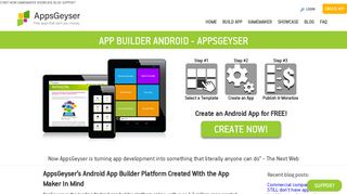 
                            7. App Builder Android - AppsGeyser