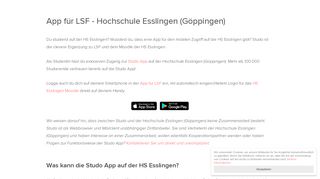 
                            5. App für LSF - Hochschule Esslingen (Göppingen)