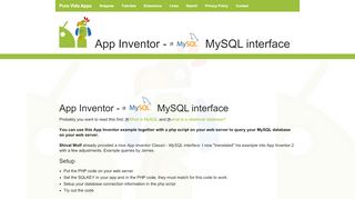 
                            4. App Inventor Tutorials and Examples: MySQL | Pura Vida Apps