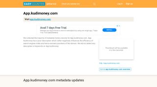 
                            5. App Kudimoney (App.kudimoney.com) - Kudimoney | Get Started