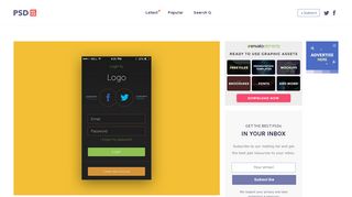 
                            4. App Login Screen | Free PSD Template | PSD Repo
