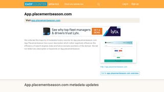 
                            5. App Placementseason (App.placementseason.com) - Loading...