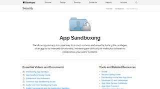 
                            8. App Sandboxing - Apple Developer