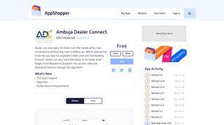 
                            7. App Shopper: Ambuja Dealer Connect (Business)