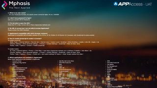 
                            7. AppAccess FAQ - Mphasis