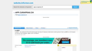 
                            4. app.curaprax.ch at Website Informer. curaMED. Visit App ...