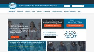 
                            3. APPIC - Association of Psychology Postdoctoral and Internship Centers