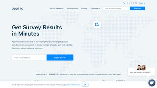 
                            1. Appinio - Market research within minutes