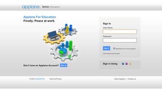 
                            1. Applane For Education- Login Page