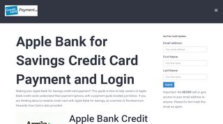 
                            7. Apple Bank for Savings Credit Card Payment - Login ...