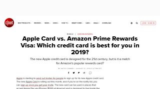 
                            6. Apple Card vs. Amazon Prime Rewards Visa: Which credit ...