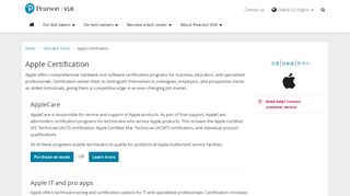 
                            4. Apple Certification - Pearson VUE