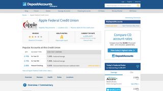 
                            9. Apple Federal Credit Union Reviews and Rates