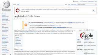 
                            7. Apple Federal Credit Union - Wikipedia