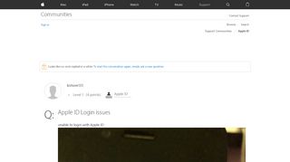 
                            6. Apple ID Login issues - Apple Community