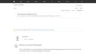 
                            5. APPLE ID LOGIN PROBLEMS - Apple Community