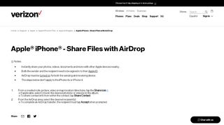 
                            9. Apple® iPhone® - Share Files with AirDrop - Verizon Wireless