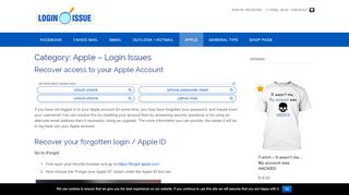 
                            3. Apple – Login Issues | Login Issue