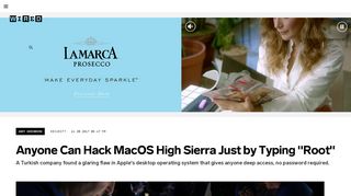 
                            8. Apple MacOS High Sierra Security Flaw Lets …