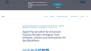 
                            7. Apple Pay ab sofort für American Express Kunden verfügbar ...