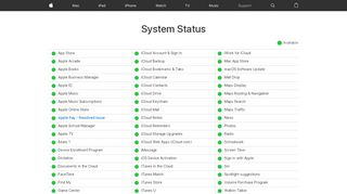 
                            11. Apple - Support - System Status