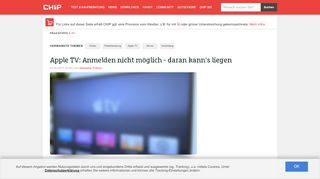 
                            6. Apple TV: Anmelden nicht möglich - daran kann's liegen - CHIP