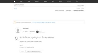 
                            4. Apple TV not signing in to iTunes account - Apple Community