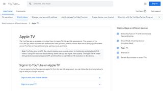 
                            11. Apple TV - YouTube Help - Google Support