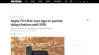 
                            4. Apple TV's first 'zero sign-in' partner delays feature until 2019 ...