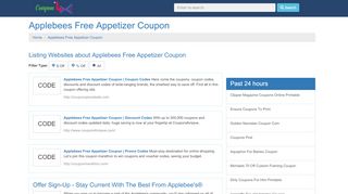 
                            4. Applebees Free Appetizer Coupon - couponlx.com