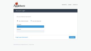 
                            5. Applebee's - Login