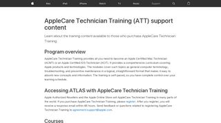 
                            5. AppleCare Technician Training (ATT ... - Apple Support