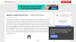 
                            9. Appliance Appointment.com - Credit Card Fraud, …