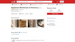 
                            6. Appliance Warehouse of America - yelp.com