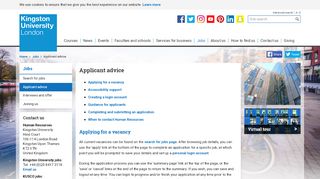 
                            9. Applicant advice - Jobs - Kingston University London