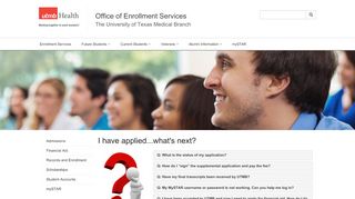 
                            4. Applicant | Enrollment Services | UTMB Home