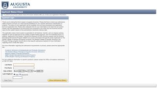 
                            6. Applicant Login - Augusta University